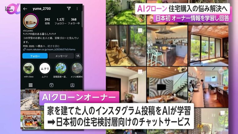 日本初の住宅検討層向けのチャットサービス「AIクローンオーナー」