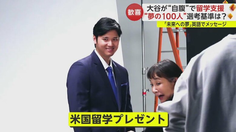 大谷選手が出演するCMのメイキング映像