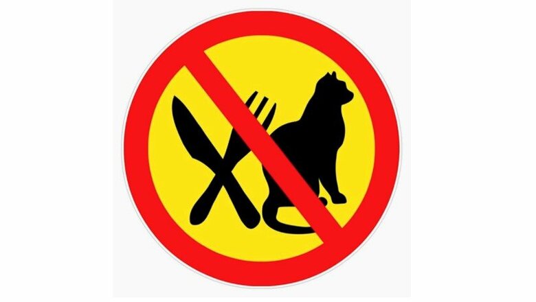 「猫を食べるな」ステッカー