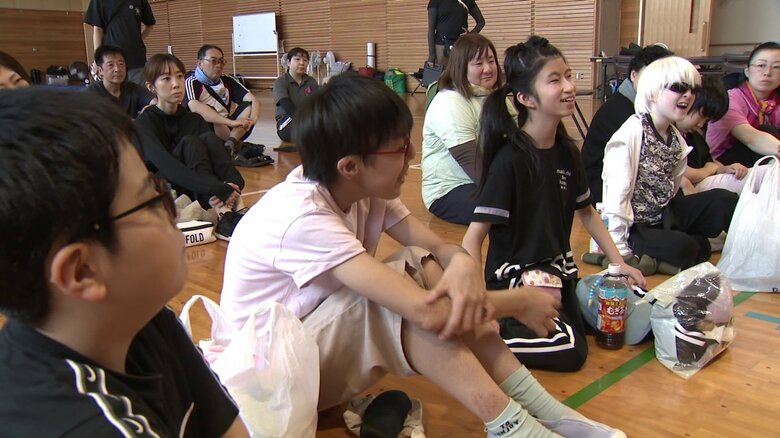 避難所作りは「楽しかった」と話す子どもたち