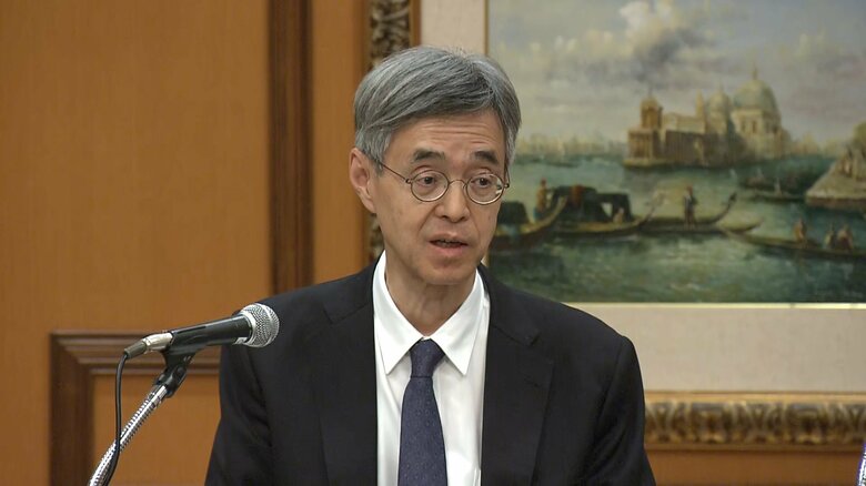 金融経済懇談会後、会見に臨んだ氷見野副総裁（1月14日）