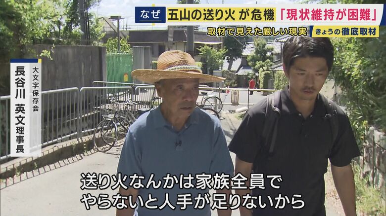 大文字保存会・長谷川英文理事長