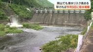 水不足は岡山でも…旭川水系ダム貯水率低下を受け渇水調整会議　早ければ９日にも第１次取水制限【岡山】