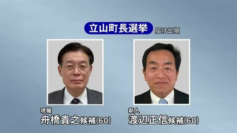 立山町長選が告示、16年ぶりの選挙戦は「一騎打ち」 20年の舟橋町政の評価が争点に