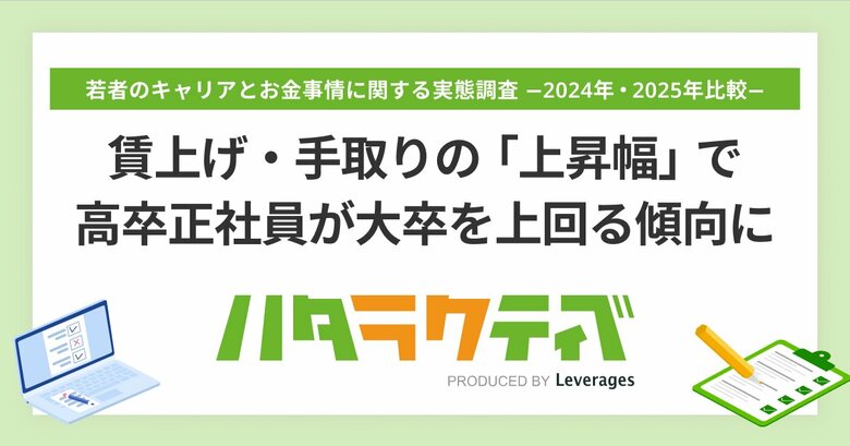 賃上げ・手取りの「上昇幅」で高卒正社員が大卒を上回る傾向に