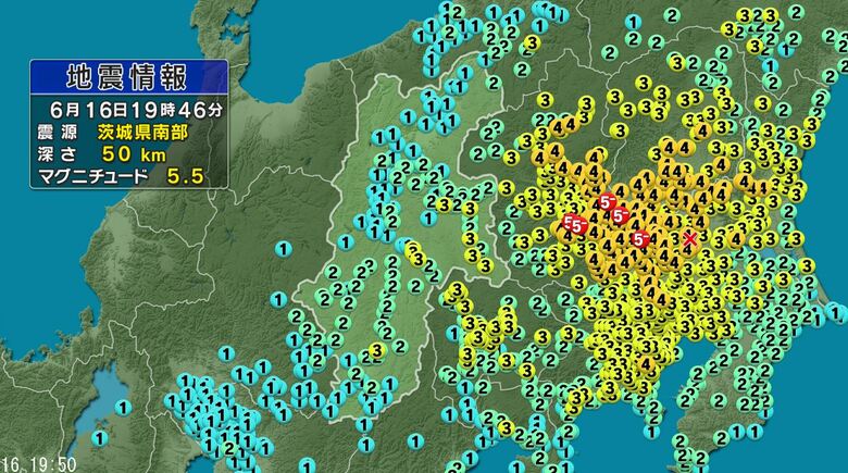 群馬県南部と埼玉県北部で最大震度5弱　長野県内では諏訪市、茅野市、佐久市などで震度3　北陸新幹線は東京駅ー長野駅間の上下線で運転見合わせ　運転再開は午後9時45分頃の見込み｜FNNプライムオンライン