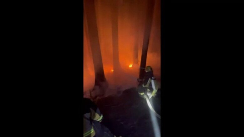 新潟市消防局提供（岩手・大船渡市　2日）