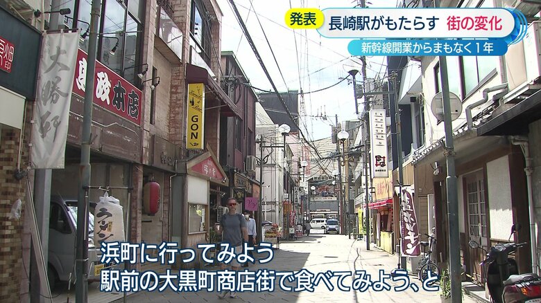 駅前商店街の様子