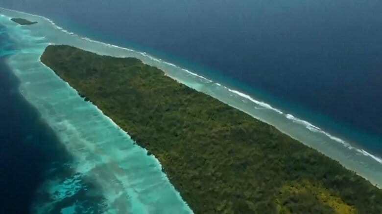 インド洋に浮かぶディエゴガルシア島（資料）