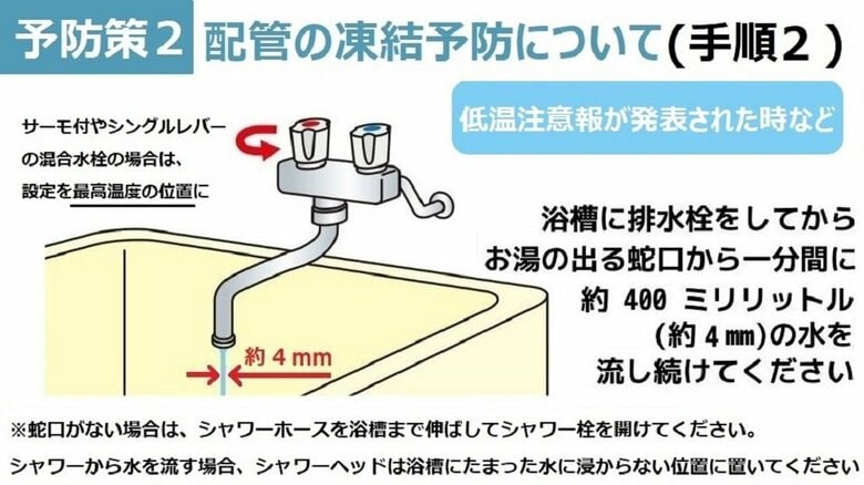 東京ガス公式Twitterより「予防策２　手順２」（画像提供：東京ガス）