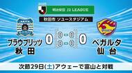 ブラウブリッツ秋田　ホーム最終戦でベガルタ仙台に引き分け　秋田