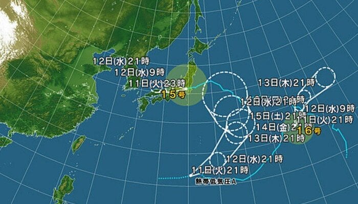 進路予想図　日本気象協会より