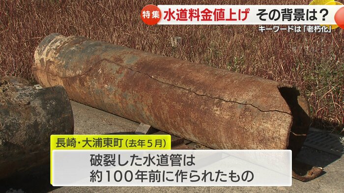 約100年前に敷かれた水道管