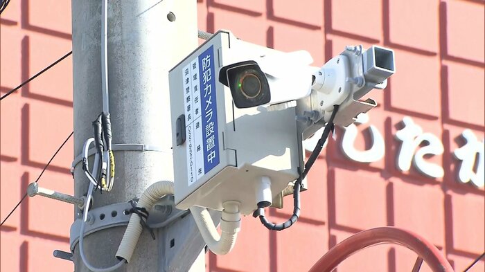 ひき逃げ事件現場付近の防犯カメラ