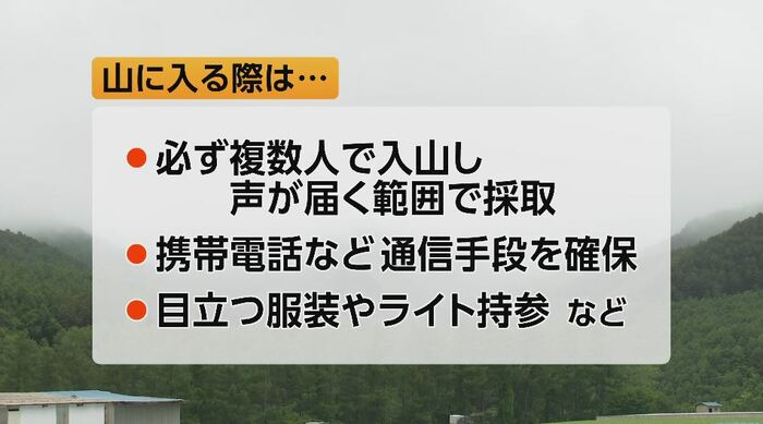 山に入る際の注意点