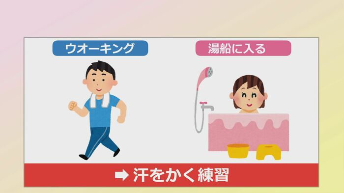 汗をかく練習
