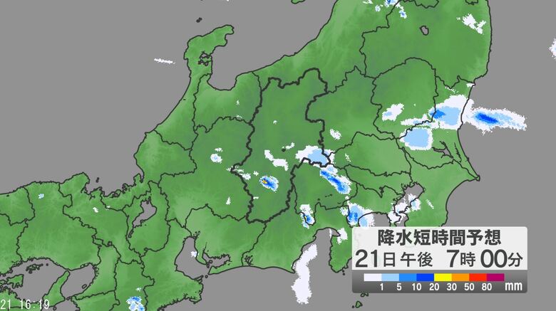 「警報級の大雨」の可能性　長野県では21日夜はじめ頃にかけて、雷を伴った激しい雨の降る所がある見込み｜FNNプライムオンライン