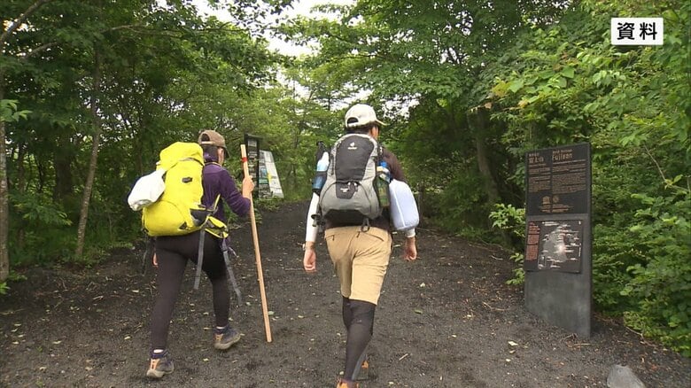 富士山の登山者