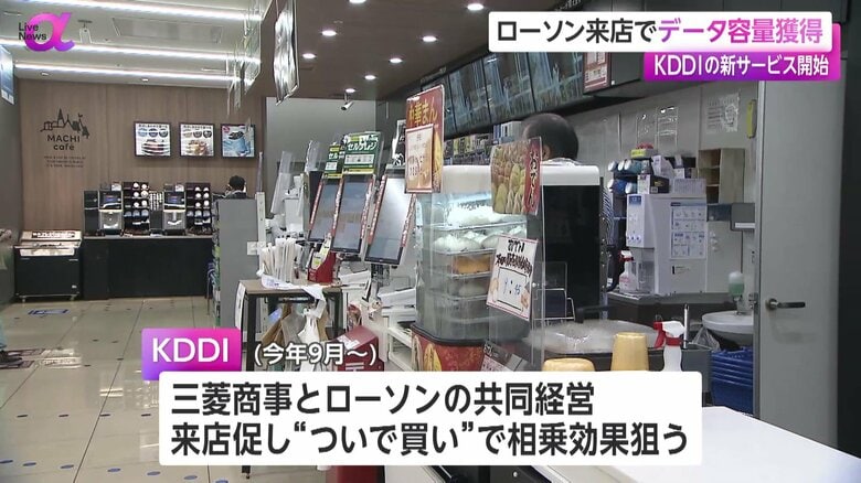三菱商事とローソンの共同経営を行っているKDDI