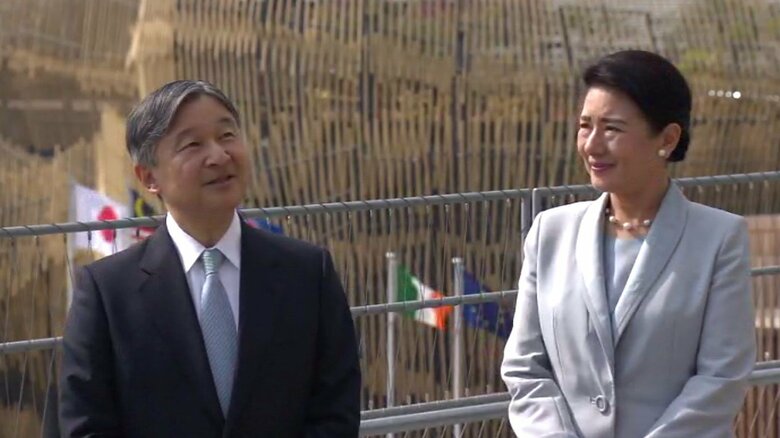 万博会場を視察された天皇・皇后両陛下 4月11日