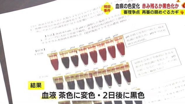 血の色についての弁護側の実験