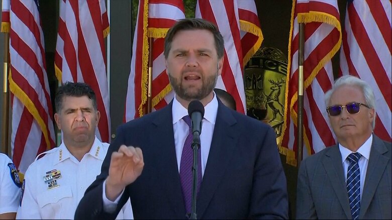 共和党の副大統領候補、J.D.バンス氏（ミシガン州・8月7日）