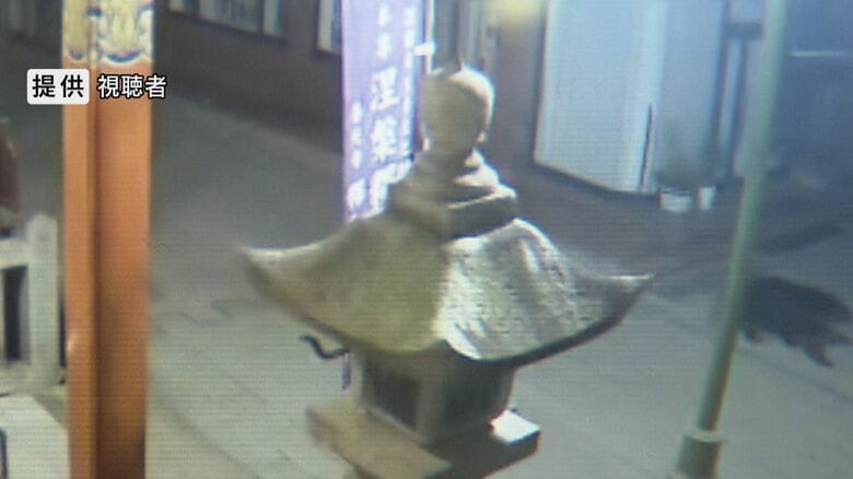 善光寺周辺の防犯カメラに映ったクマ