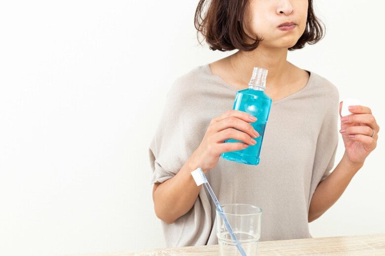 水が使えない場合は液体歯磨きが役立つ（イメージ）