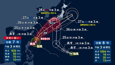 【台風情報】“ダブル台風”週末の関東直撃か　迷走の恐れ「藤原の効果」とは　複数の台風干渉し合い複雑な動きに　列島大雨に警戒