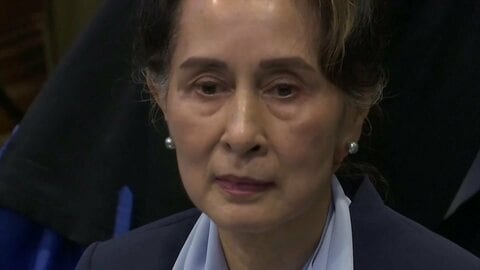 アウンサンスーチーさん（80）の早期釈放や不当な選挙の阻止訴える　次男のキム・エアリス氏が都内で記者会見