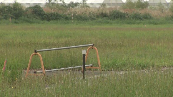 建設予定が白紙となった用地