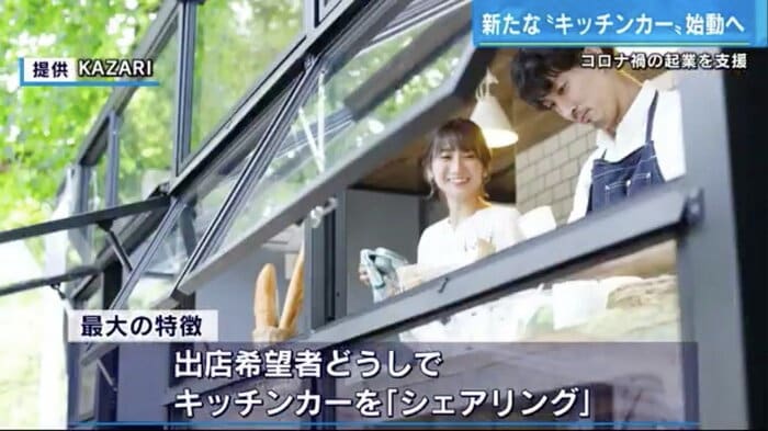 キッチンカーをシェアするイメージ