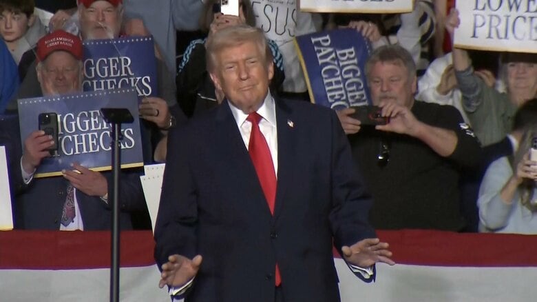 トランプ大統領「中間選挙に勝つために全力を尽くす」　激戦アイオワ州で本格的な選挙戦開始　関税措置など経済効果アピール｜FNNプライムオンライン