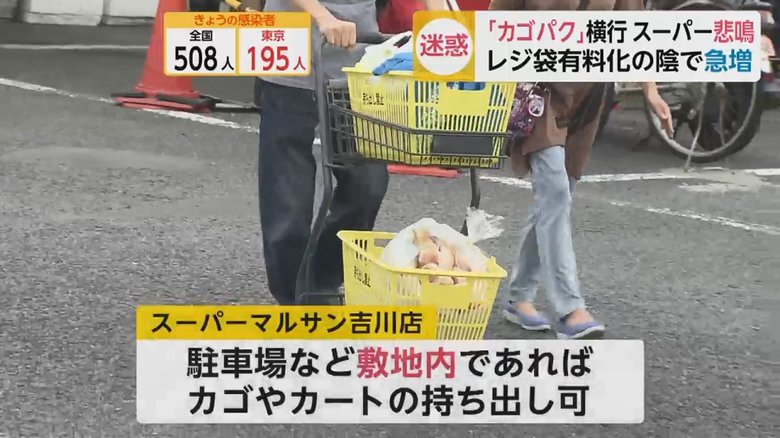 じゃあ返します 買い物カゴ持ち去り急増 レジ袋有料化で被害相次ぎスーパー悲鳴