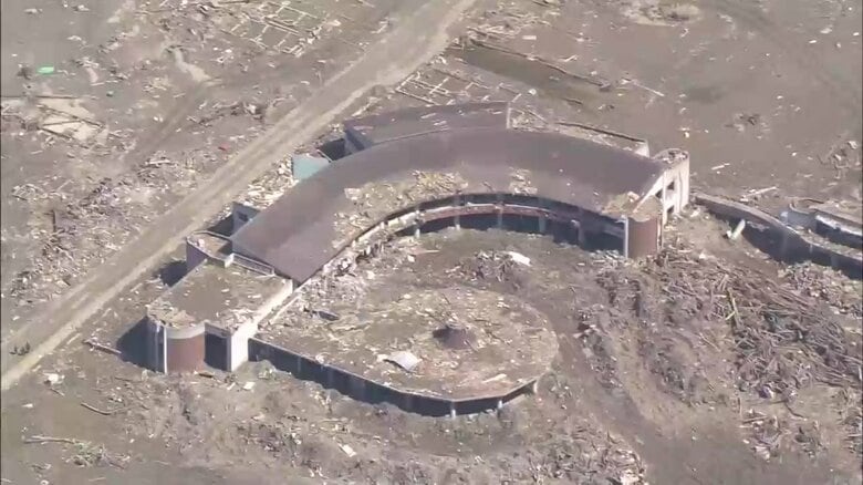 東日本大震災の津波で84人が犠牲になった大川小学校（2011年 宮城・石巻市）