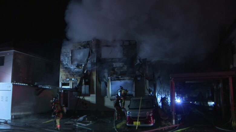 千歳市の住宅兼整骨院が全焼