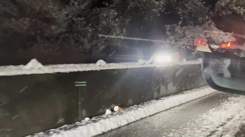 山陽道で立ち往生による渋滞（2日）