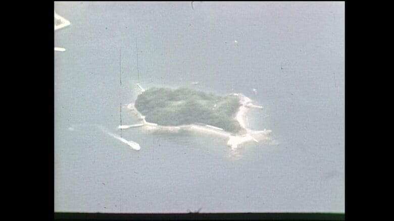 かつては小島だった「旧・ねずみ島」（正式名称「皇后島」）