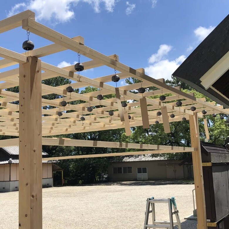 中山神明社での様子（提供：株式会社鬼福）