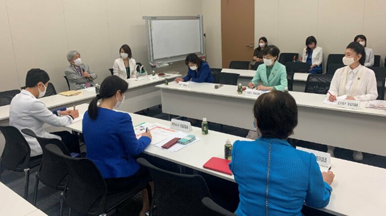 衆議院第一議員会館で行われた「クオータ制実現に向けての勉強会」