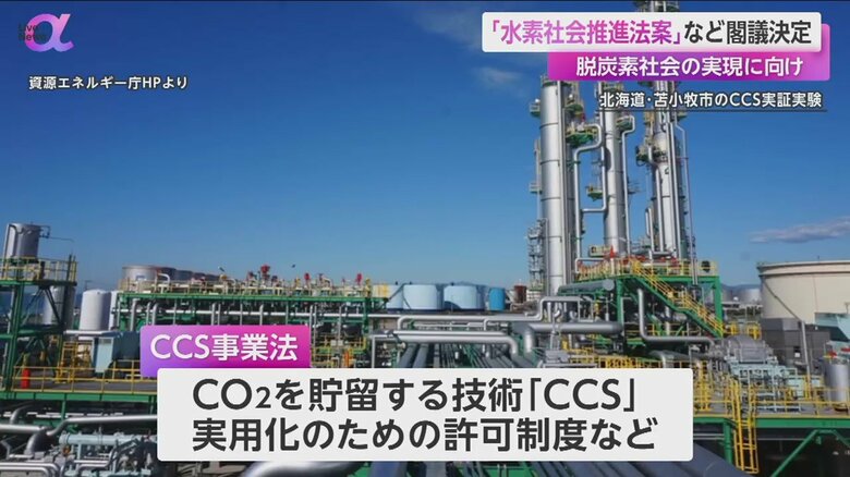 北海道・苫小牧市のCCS実証実験の様子