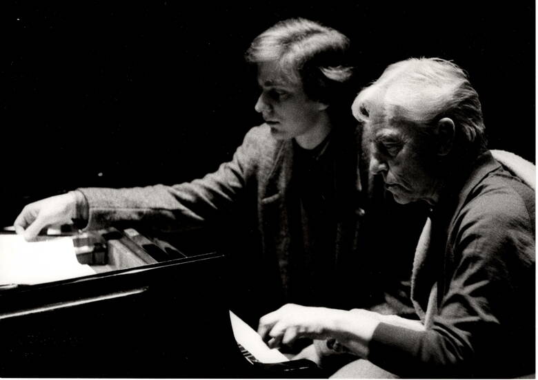 カラヤン氏と　1980年 Courtesy of Krystian Zimerman