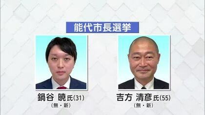 新人同士の一騎打ち　能代市長選の投票進む　投票は一部を除き午後7時まで　秋田