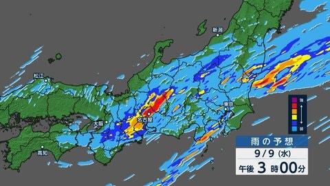 「気づけば大雨」帰宅時間帯に注意　東海で線状降水帯発生のおそれ　危険な雨エリアは都心や横浜市、豪雨被害の千葉市でも