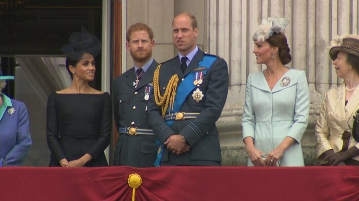 ヘンリー王子夫妻とウィリアム皇太子夫妻（2018年）