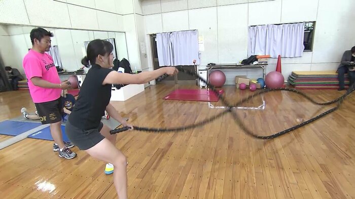 徹底した肉体強化に挑む千怜選手