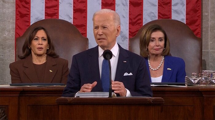 一般教養演説する米・バイデン大統領