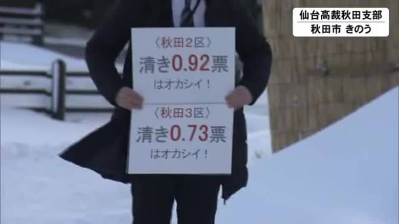 選挙区で「1票の格差」異なる　弁護士グループが選挙の無効訴える　秋田｜FNNプライムオンライン