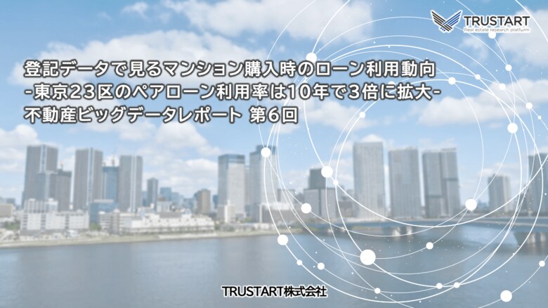東京23区のペアローン利用率が過去10年で3倍に増加も、2022年をピークにやや減少傾向