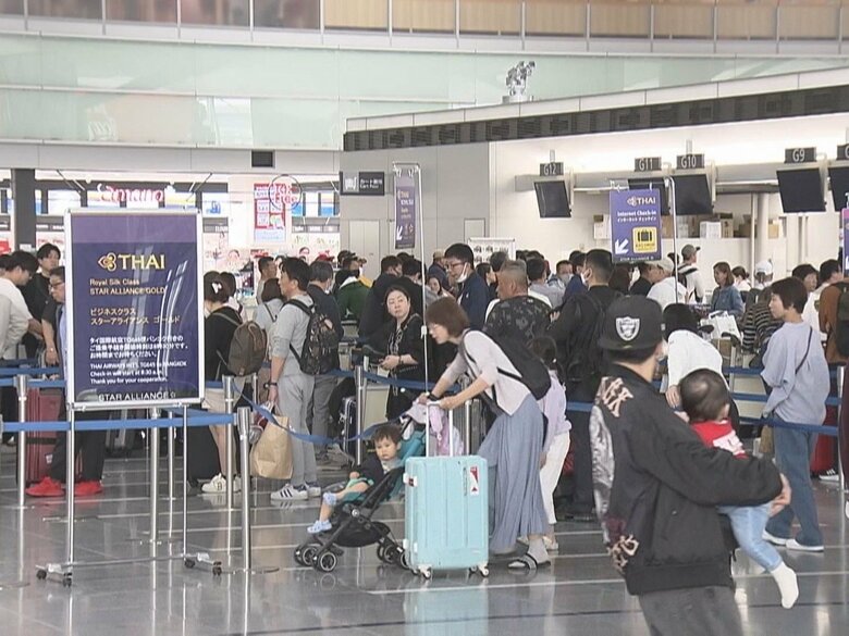 アジア圏が人気…最大10連休のGWスタート 中部空港は海外旅行にいく人等で賑わう 1日で約6900人が出国予定｜FNNプライムオンライン